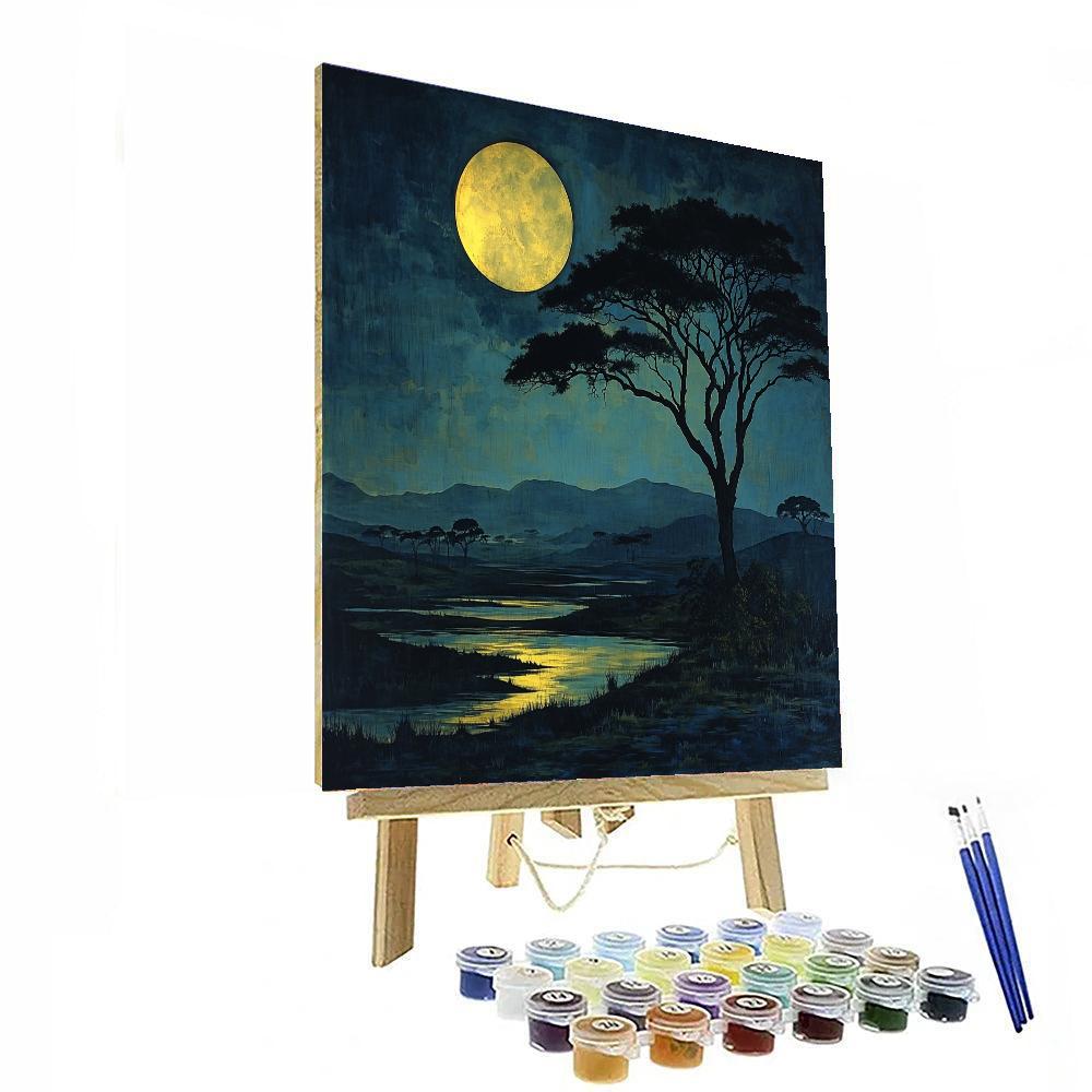 Romare Bearden Inspired Midnight Safari  Paint By Numbers Kits