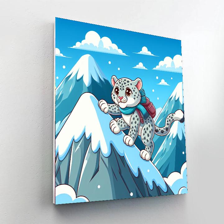 Adventurous Snow Leopard DIY Paint By Numbers