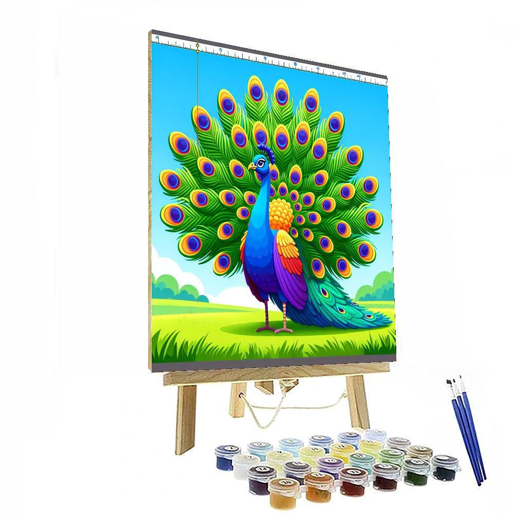Proud Peacock Painting By Numbers Kit