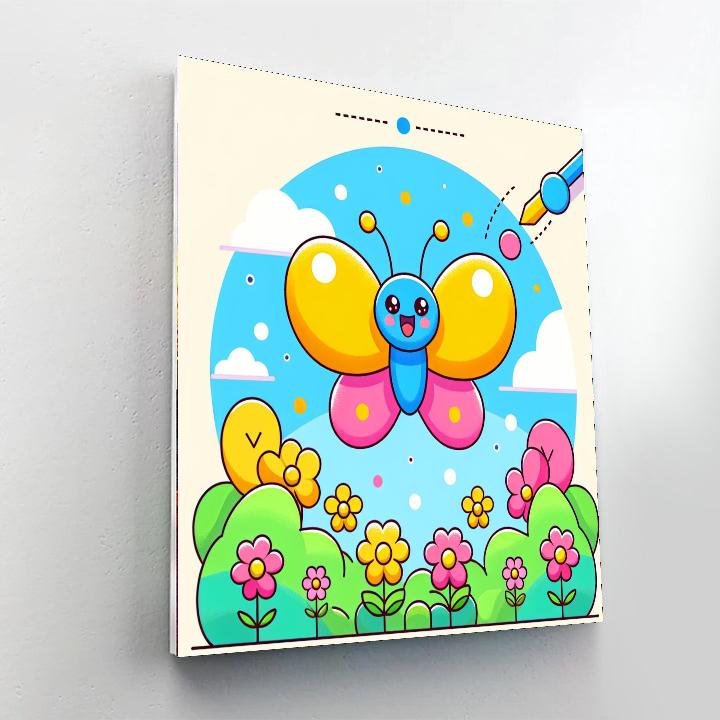 Sunny Day Butterfly Paint By Color