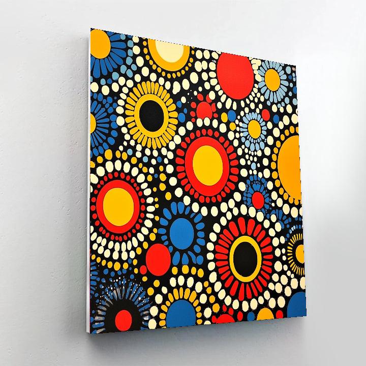 Yayoi Kusama Inspired Infinite Dots  DIY Paint By Numbers