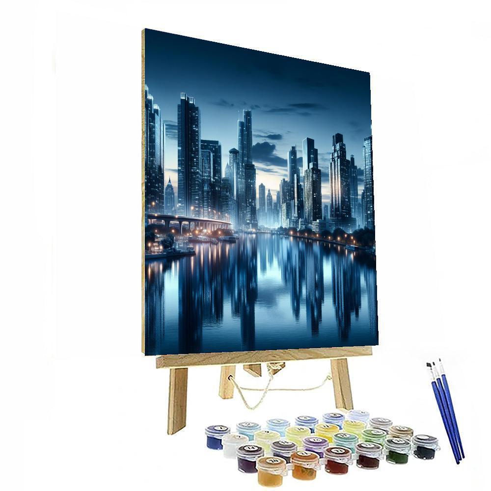 Dazzling City Reflections DIY Paint By Numbers