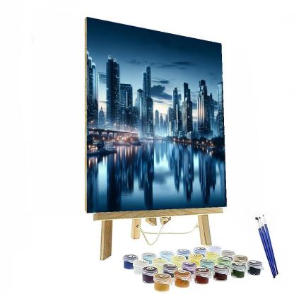 Dazzling City Reflections DIY Paint By Numbers