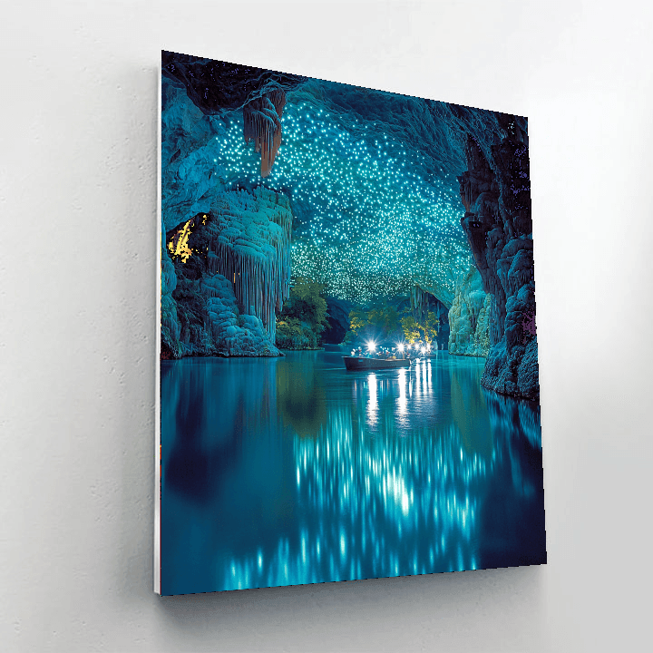 Waitomo Glowworm Caves - Waitomo, New Zealand Numbered Painting Kits