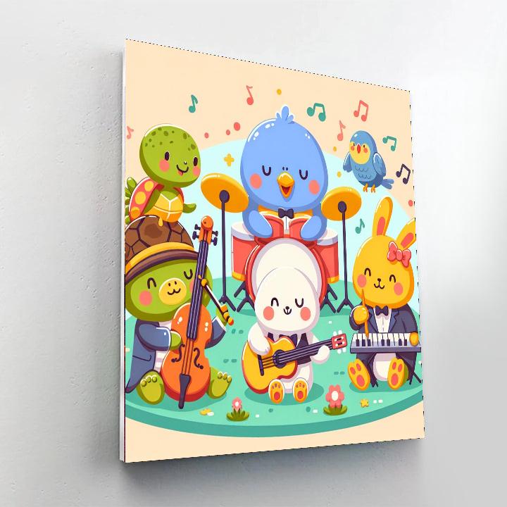 Quirky Animal Concert Painting Number Kit