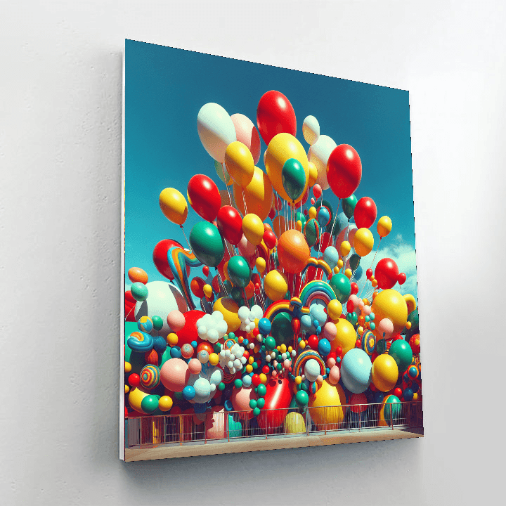 Dancing Whimsical Balloons Painting By Numbers Kit