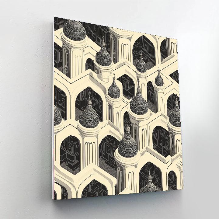 M.C. Escher Inspired Veils Of Infinity  Paint By Numbers