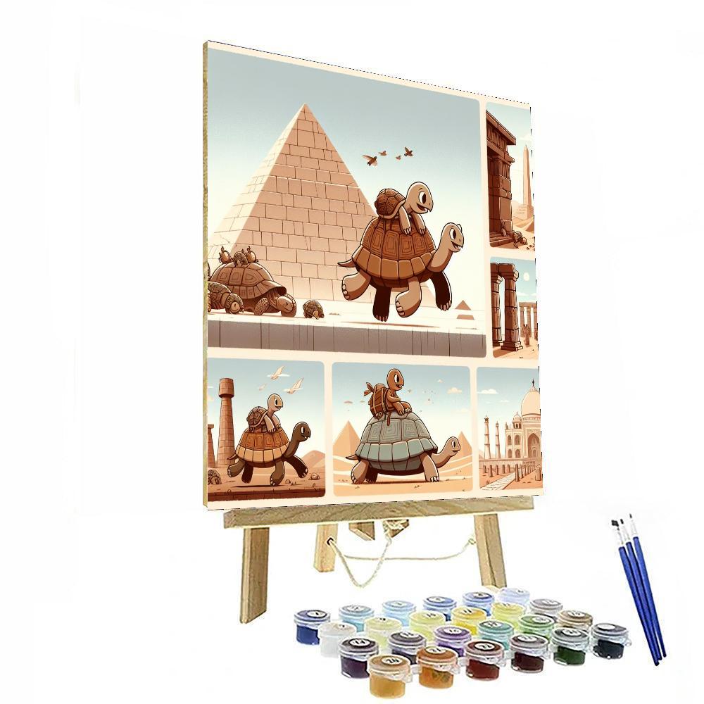 Timeless Tortoise Travels Number Painting