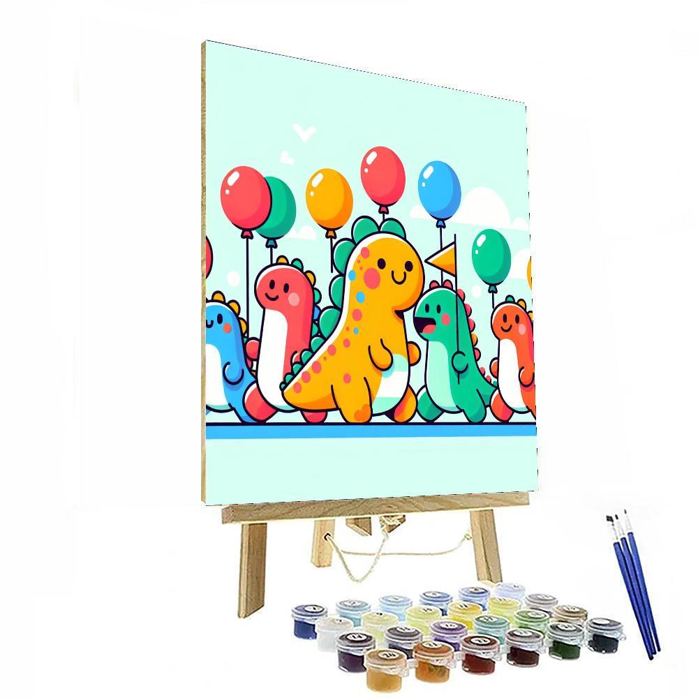 Dinosaur Parade Numbered Painting Kits