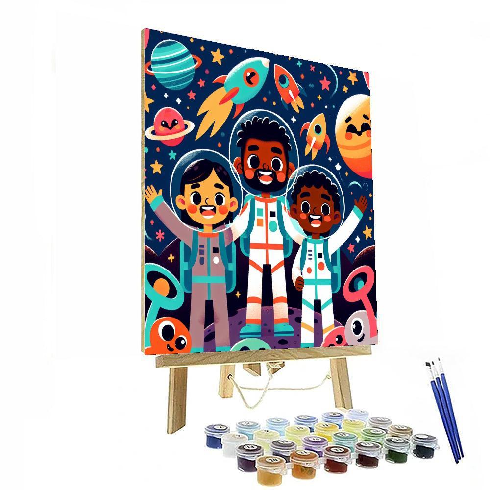 Cosmic Explorer's Journey Paint By Numbers Art