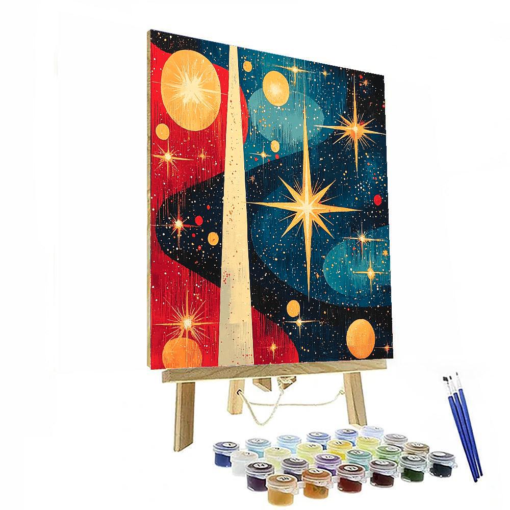 Kazimir Malevich Inspired Luminous Cosmos  Paint By Number