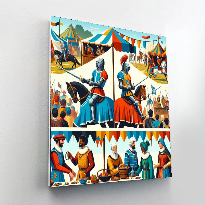 Medieval Festival Fair Paint By Number