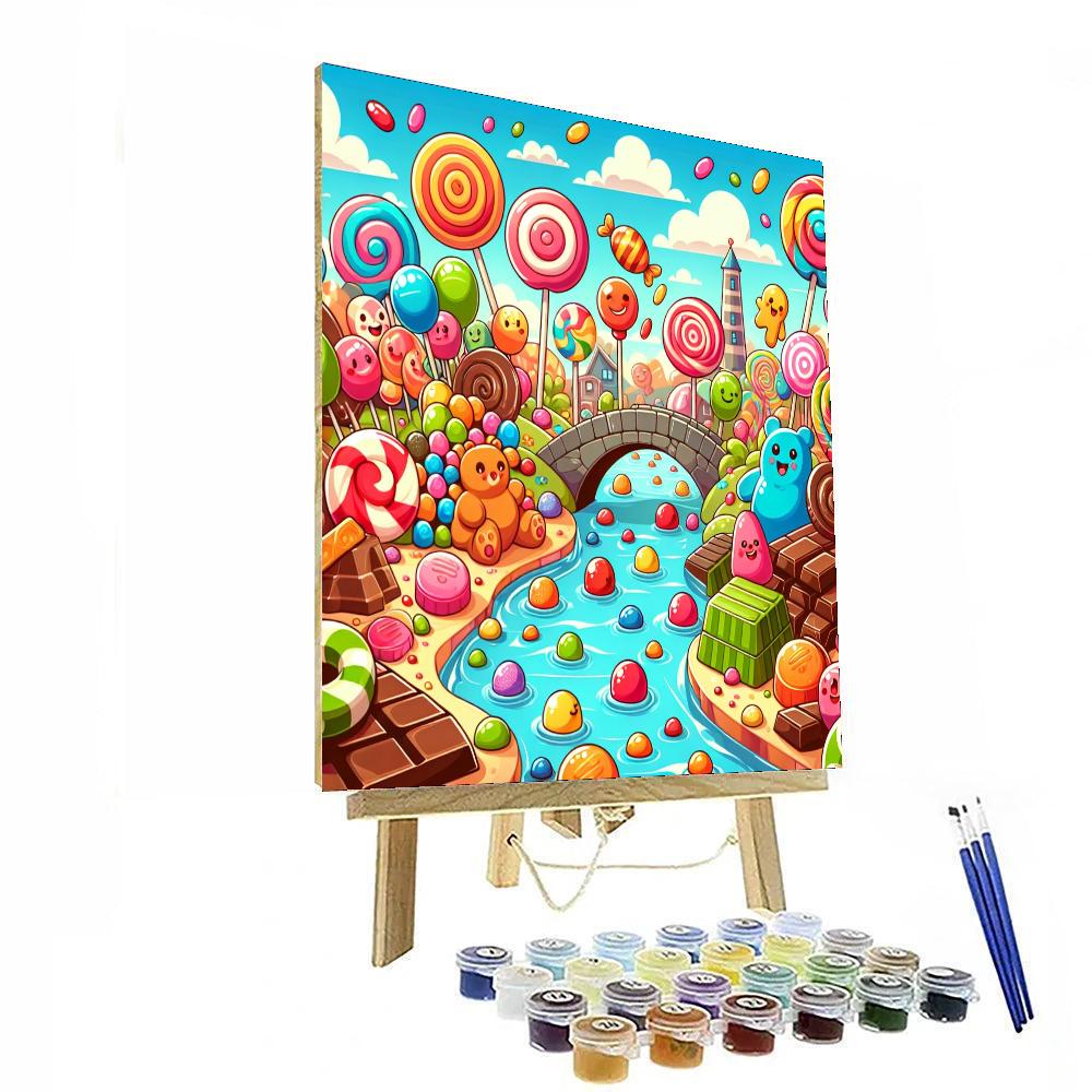 Colorful Candy Wonderland Paint By Numbers Art