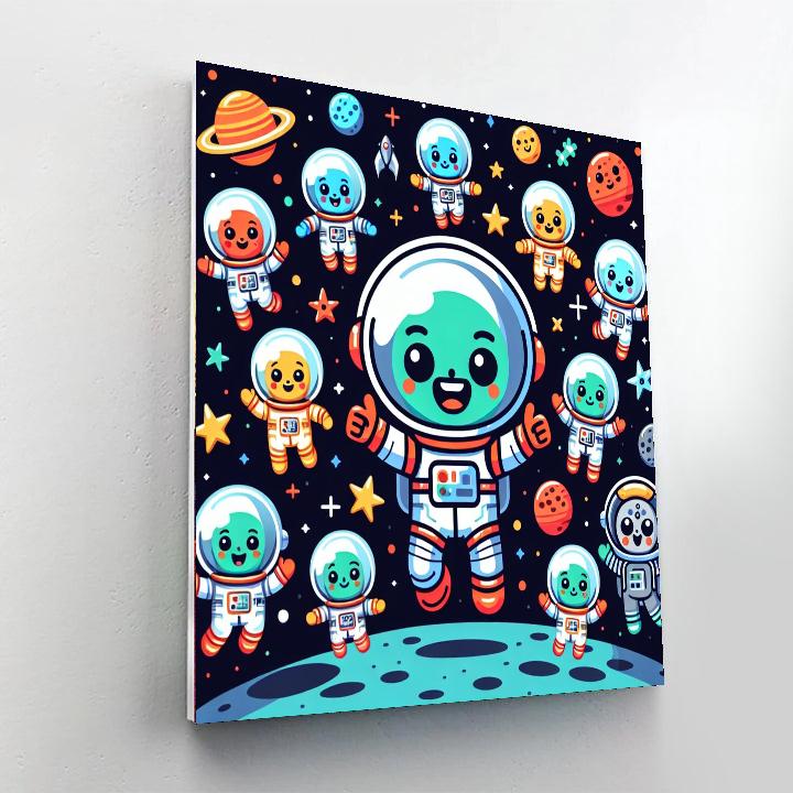 Alien Astronauts Adventure Painting By Numbers Kit