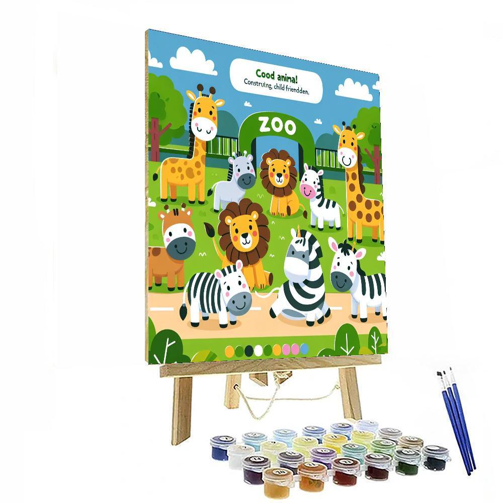 Fun Time At The Zoo Paint By Numbers Kits