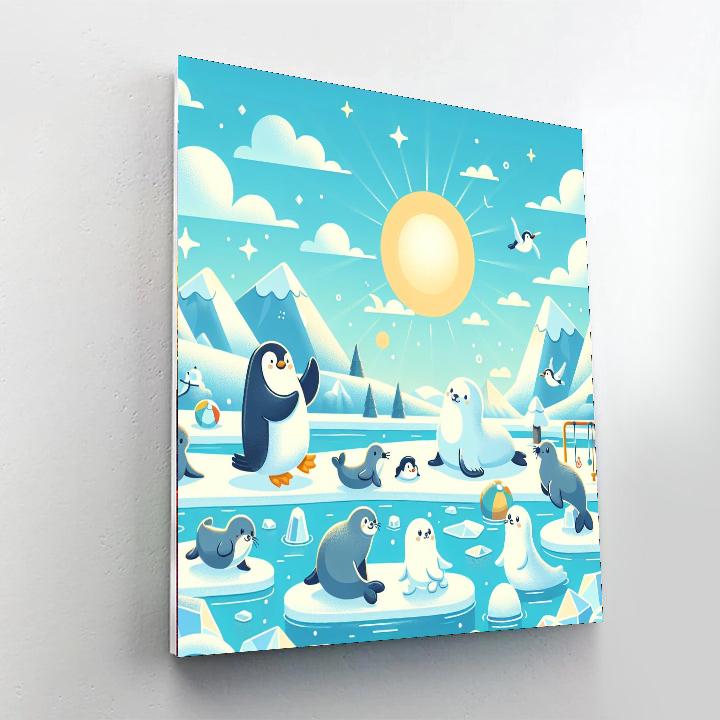 Polar Playground Pursuit Painting By Numbers Kit