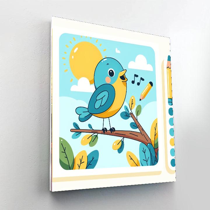 Chirpy Songbird Paint By Numbers