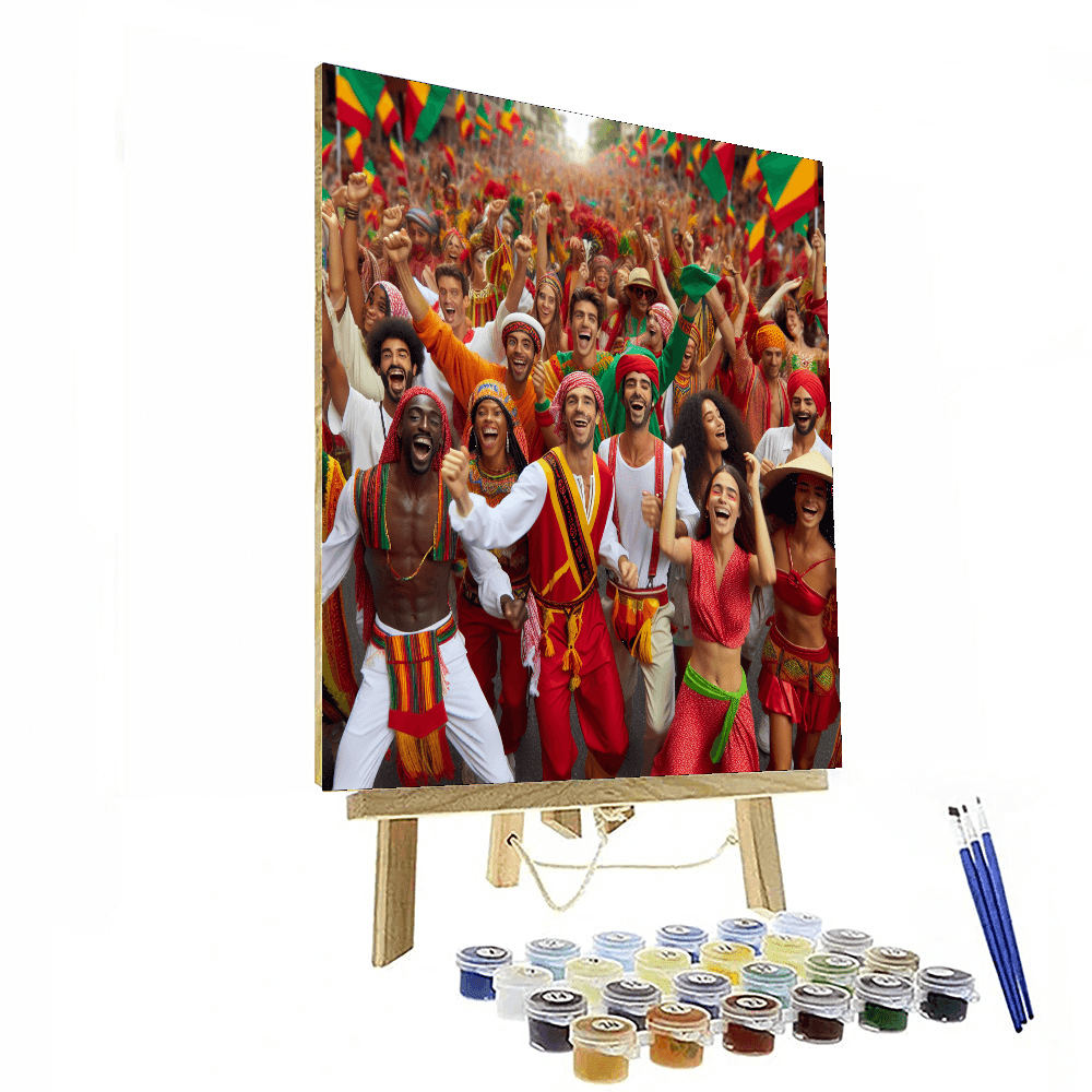 Bright Fiesta Street Parade DIY Paint By Numbers