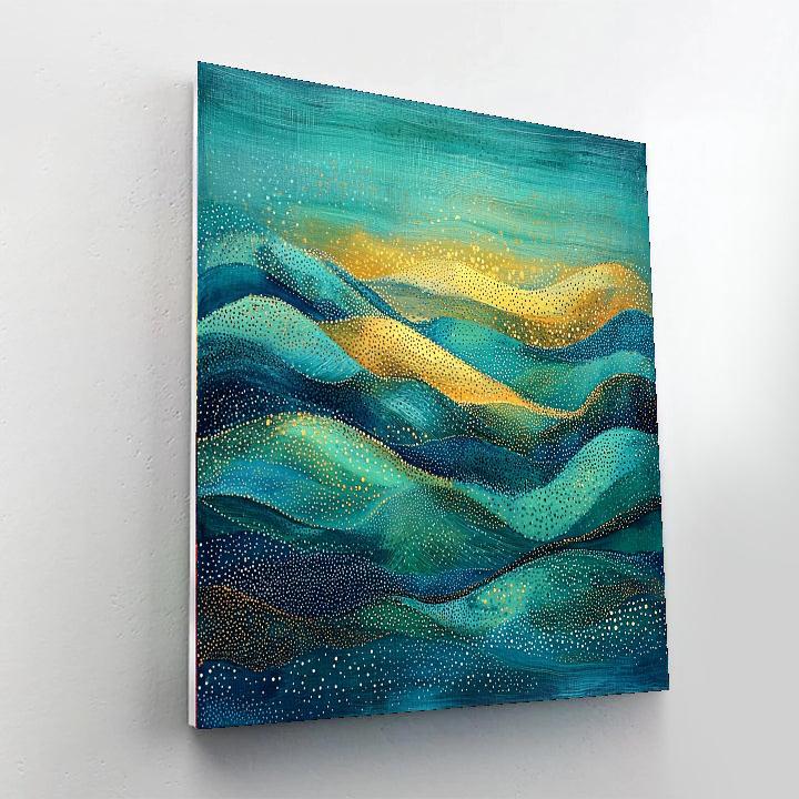 Georges Seurat Inspired Chromatic Waves  Numbered Painting Kits