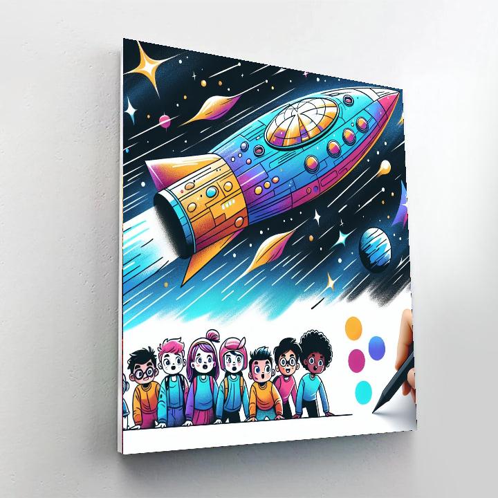 Starlight Starship Voyage Paint By Number