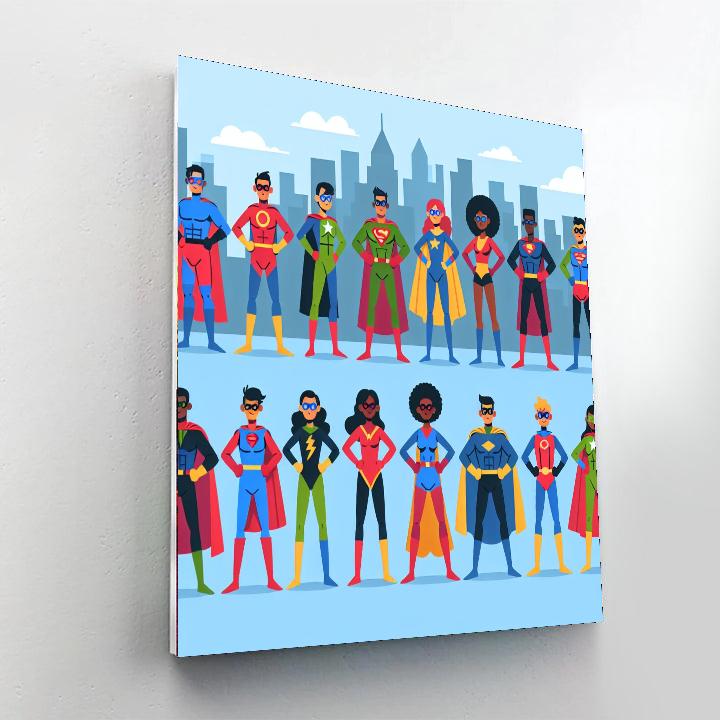 Superhero Squad Chronicles Paint By Numbers Art