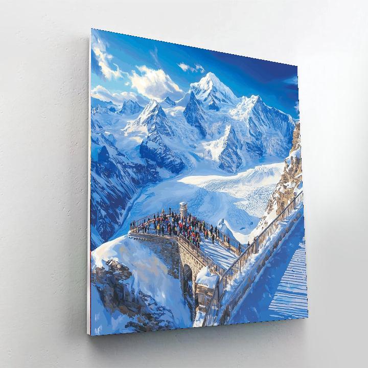 Jungfraujoch Number Painting