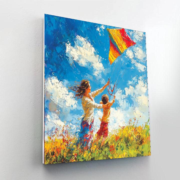 Kite Flying Laughter Number Painting