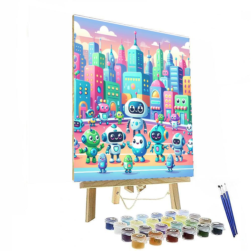 Creative Robot Adventure Number Painting