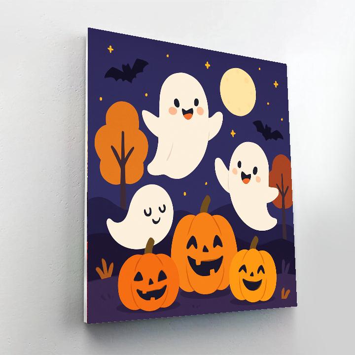 Colorful Spooky Night Painting By Numbers Kit