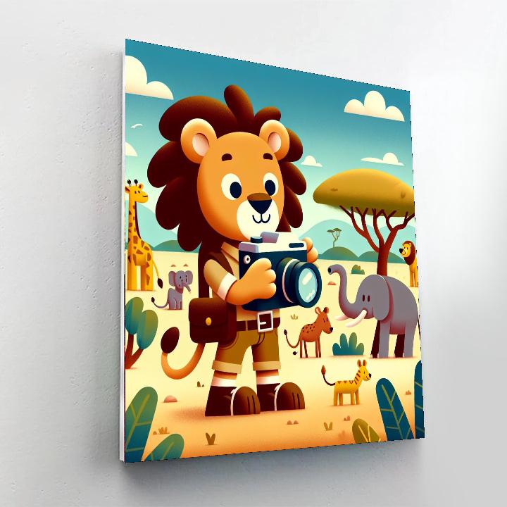 Adventure Photographer Lion Number Painting