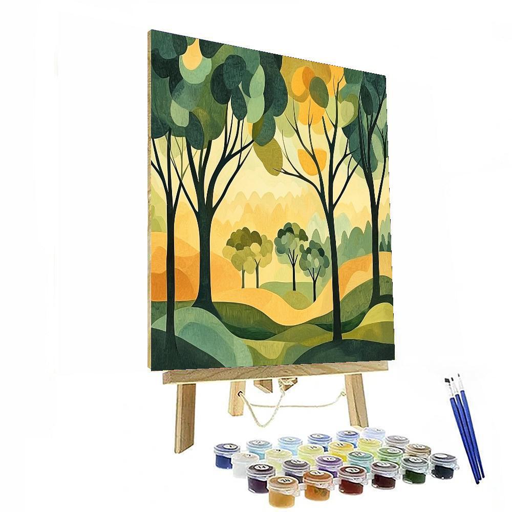 Paul Cézanne Inspired Dreamlike Forest  Paint By Numbers Kits