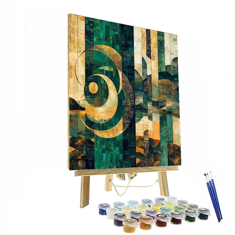 Gustav Klimt Inspired Enigmatic Symphony  Paint By Numbers Art