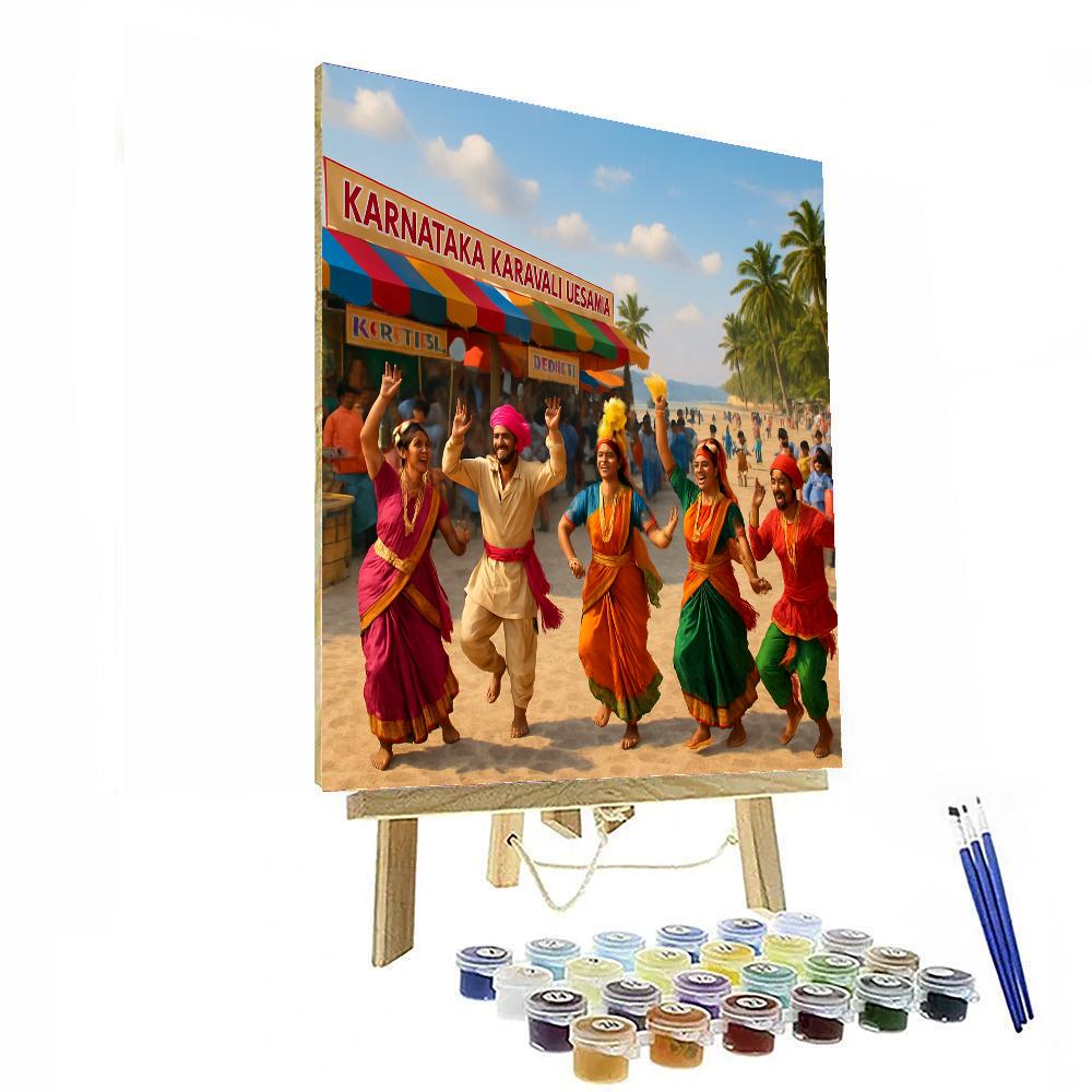 Karnataka Karavali Utsava - India Painting Number Kit