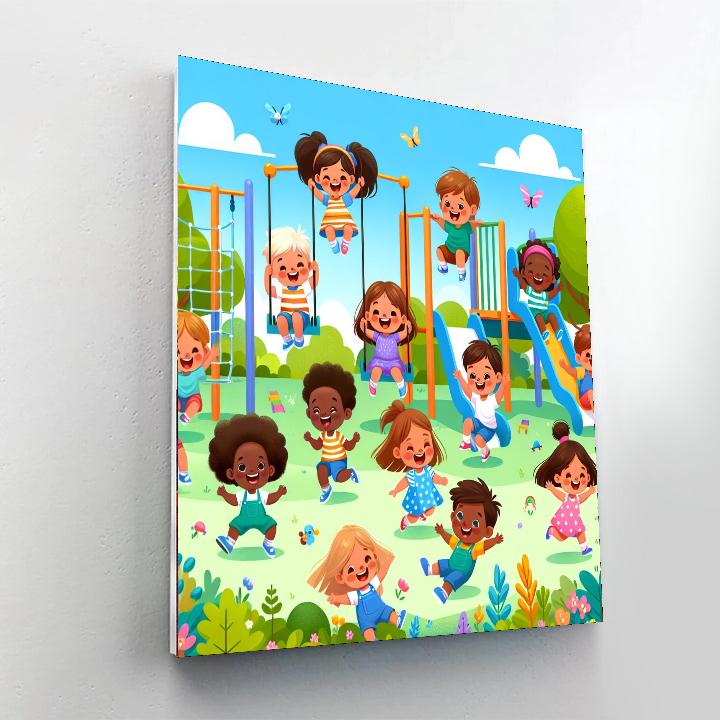 Sunny Playground Day Painting Number Kit