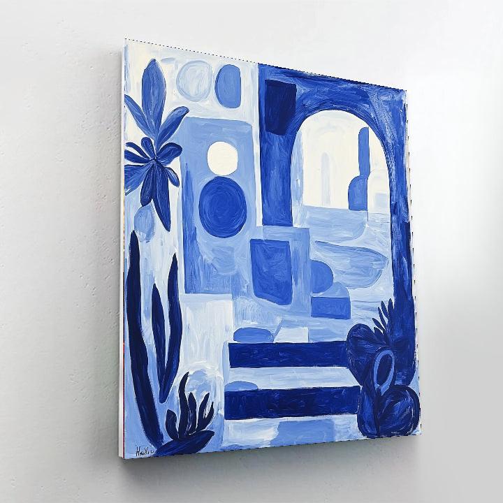 Henri Matisse Inspired Dreamscape In Blue  Number Painting