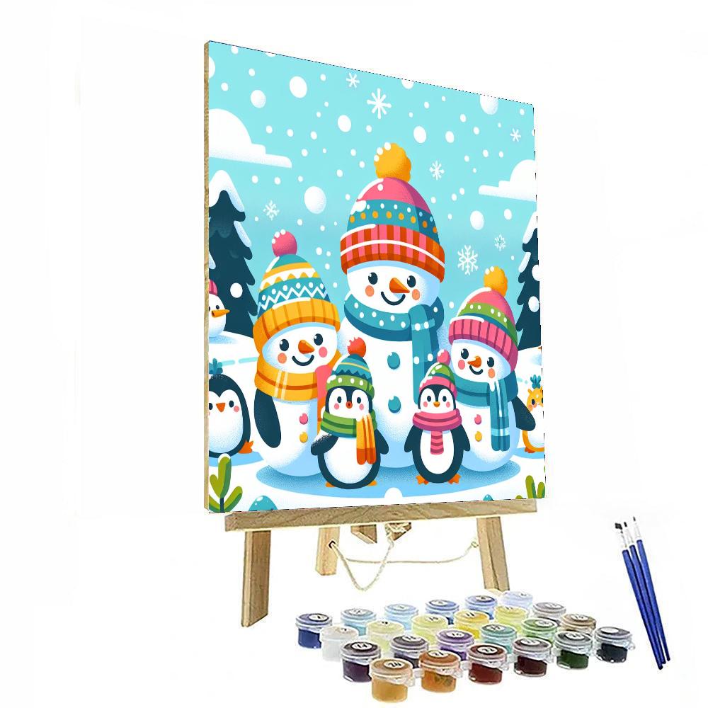 Magical Snowland Painting Number Kit