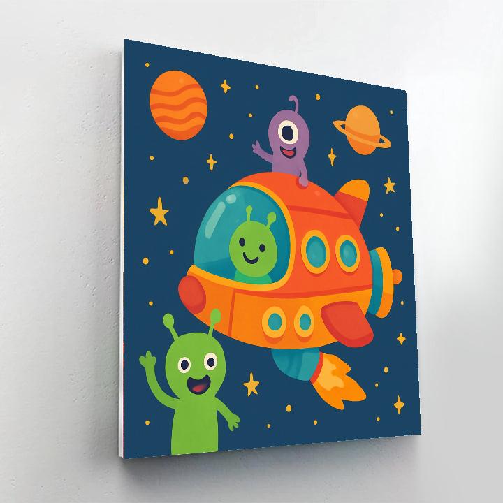 Dreamy Spaceship Paint By Color