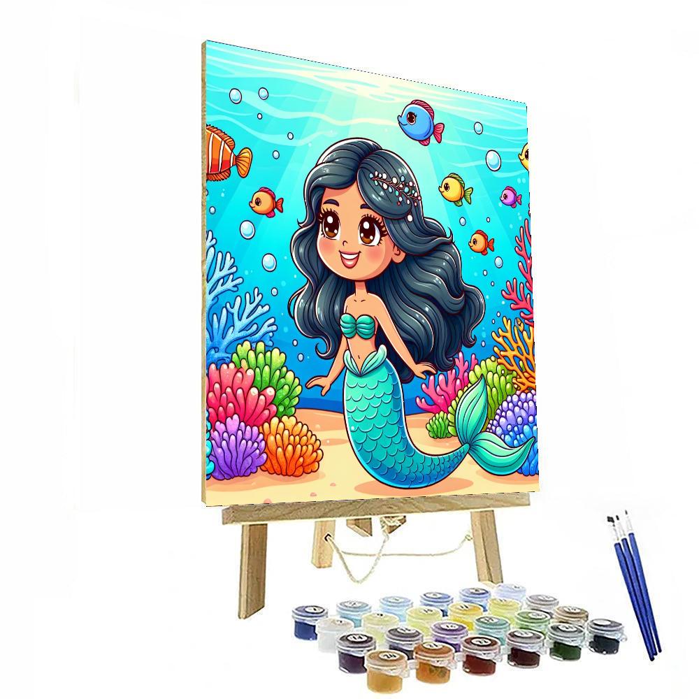 Oceanic Adventure With Mermaids Number Painting