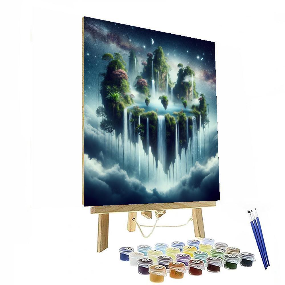Surreal Dreamscape Oasis Number Painting