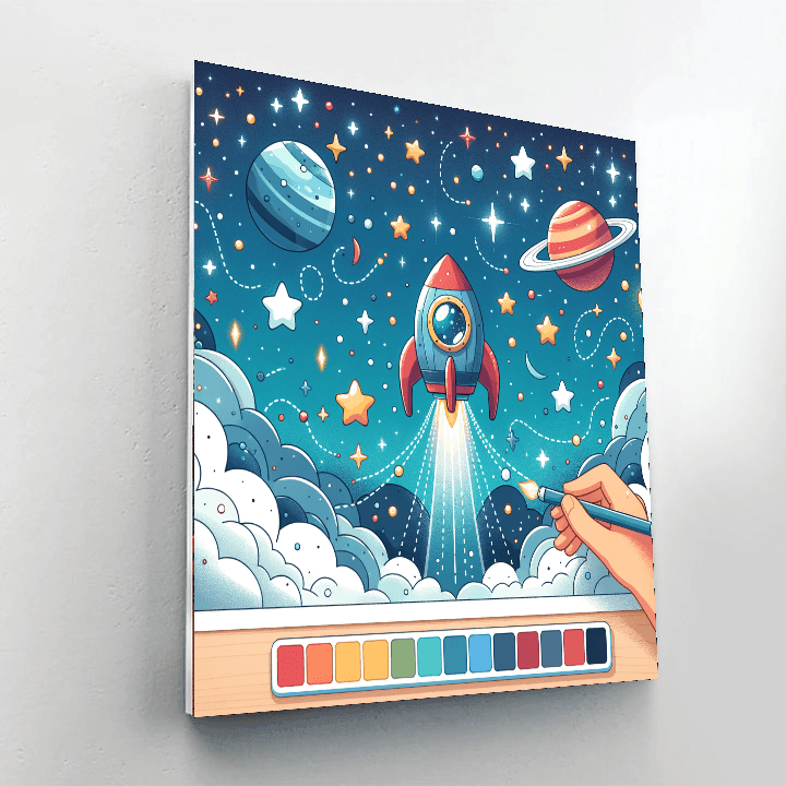 Starry Night Space Adventure Paint By Numbers Kits