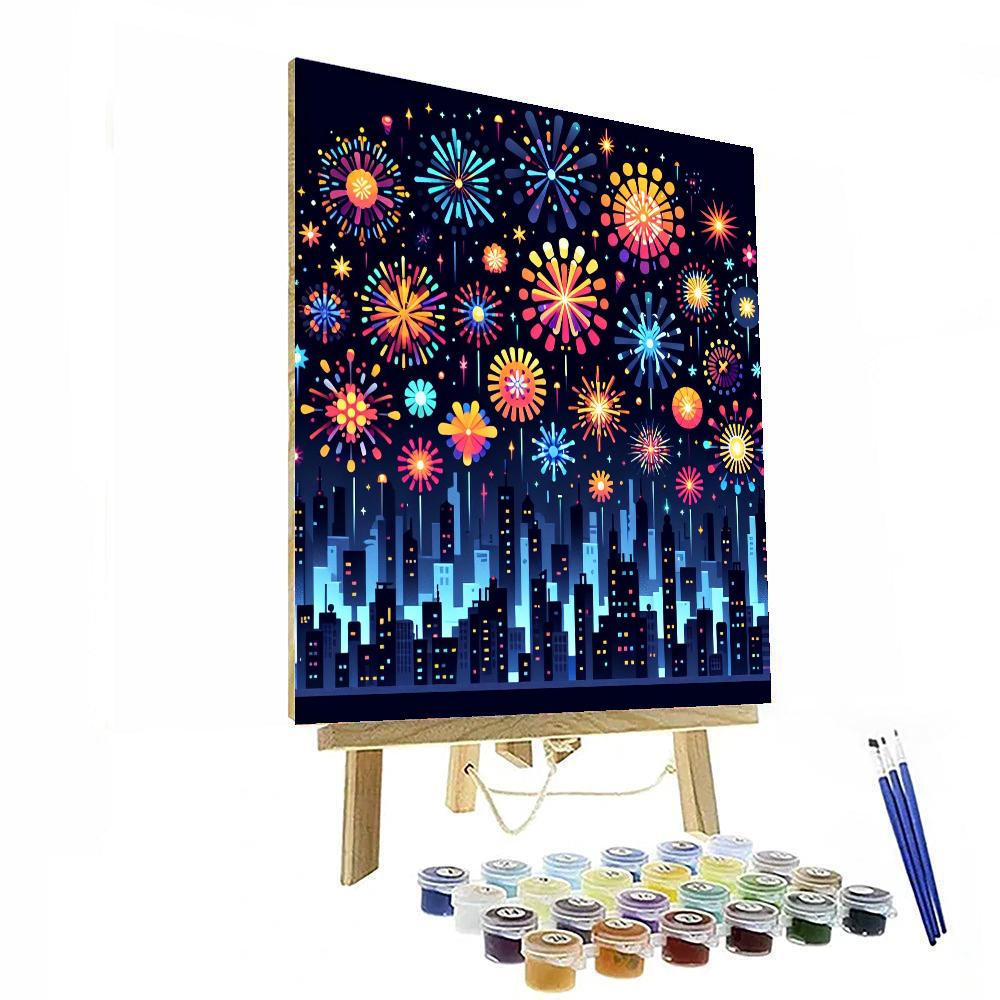 Fantastic Fireworks Painting Number Kit