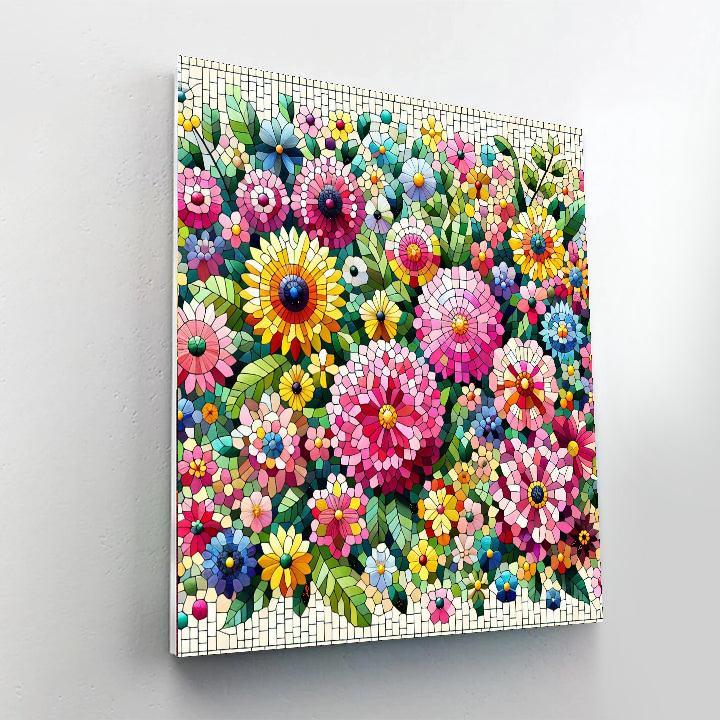 Radiant Floral Mosaic Paint By Color