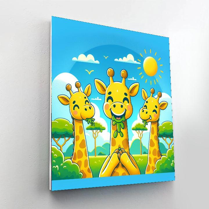 Gentle Giraffes Paint By Number