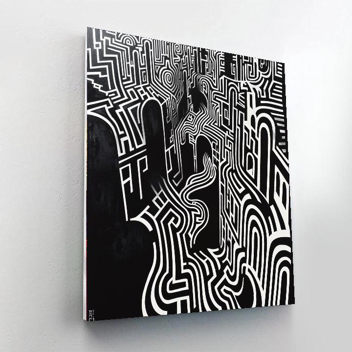 M.C. Escher Inspired Interwoven Realities  Numbered Painting Kits