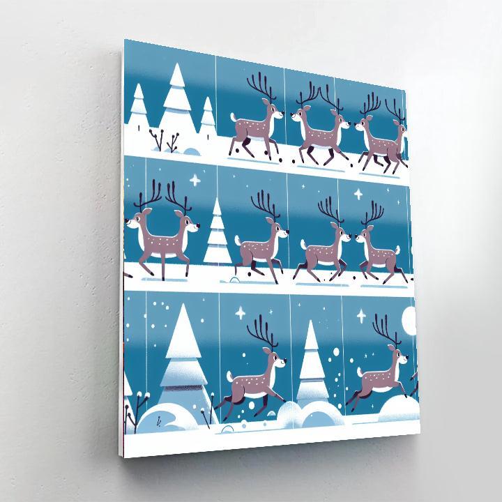 Roving Reindeers Paint By Numbers Kits