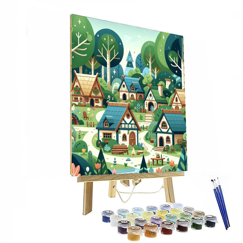 Enchanted Elven Village Numbered Painting Kits