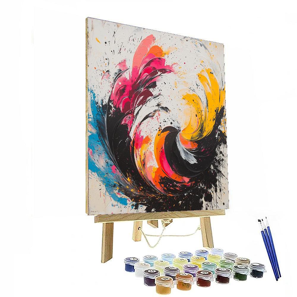 Banksy Inspired Cycles Of Life  Number Painting