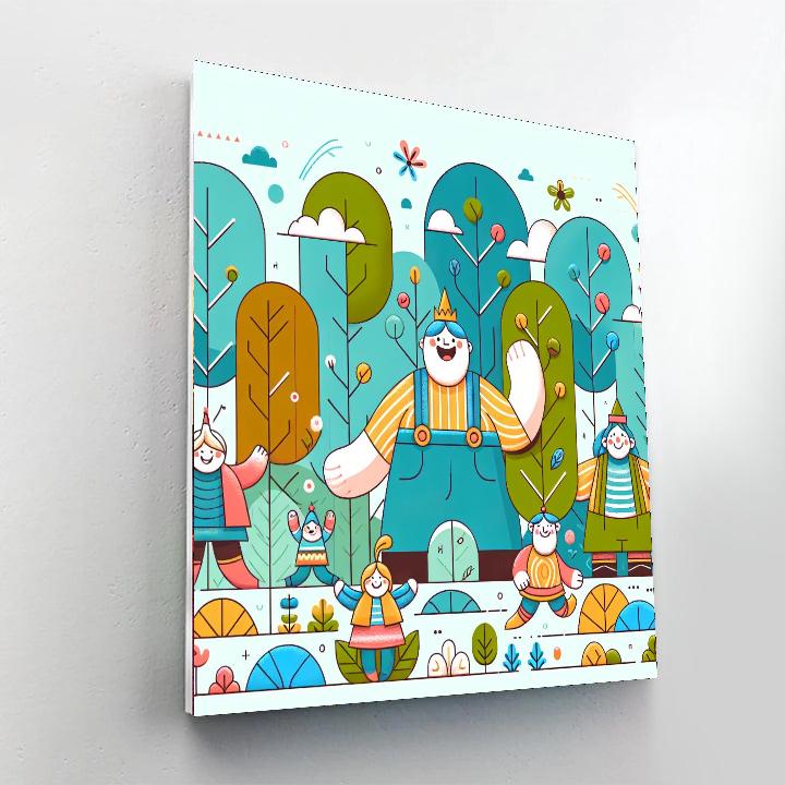 Gigantic Giants Paint By Numbers Art
