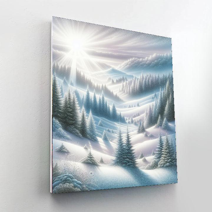 Frosted Winter Landscape Paint By Number