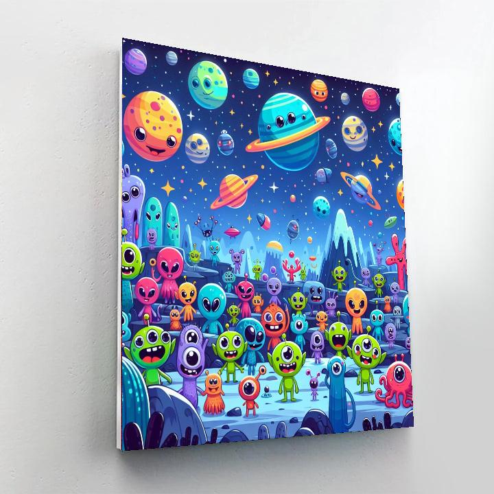 Alien Planet Explorers Paint By Numbers Art